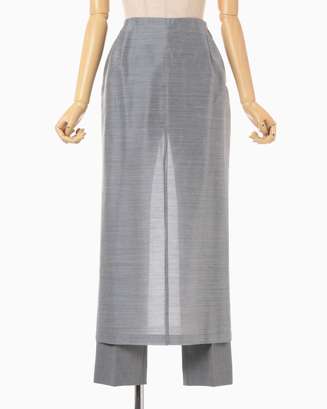 Wool Nylon Shimmering Trousers - grey - Mame Kurogouchi