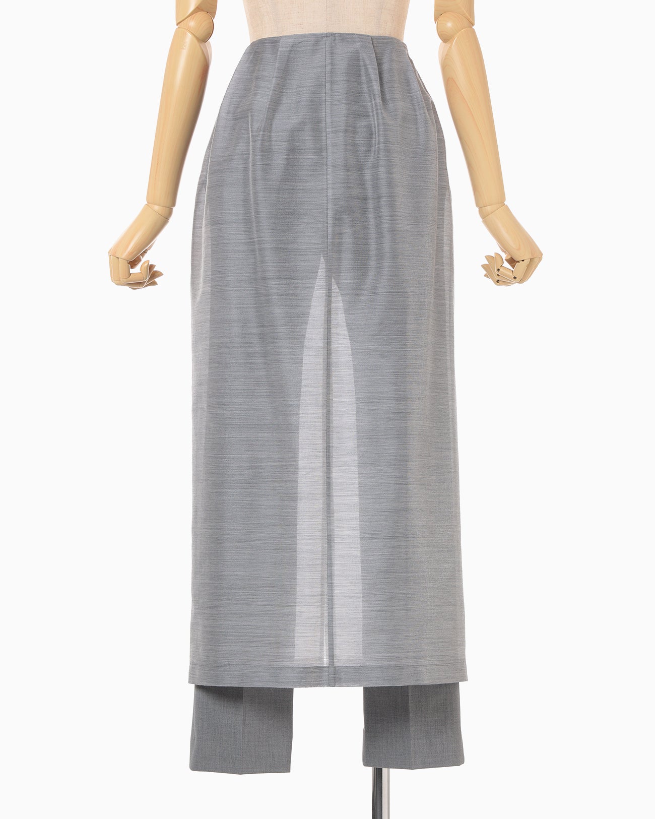 Wool Nylon Shimmering Trousers - grey - Mame Kurogouchi
