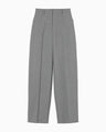 Wide-Tapered Trousers - grey