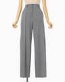 Wide-Tapered Trousers - grey