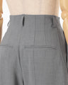 Wide-Tapered Trousers - grey