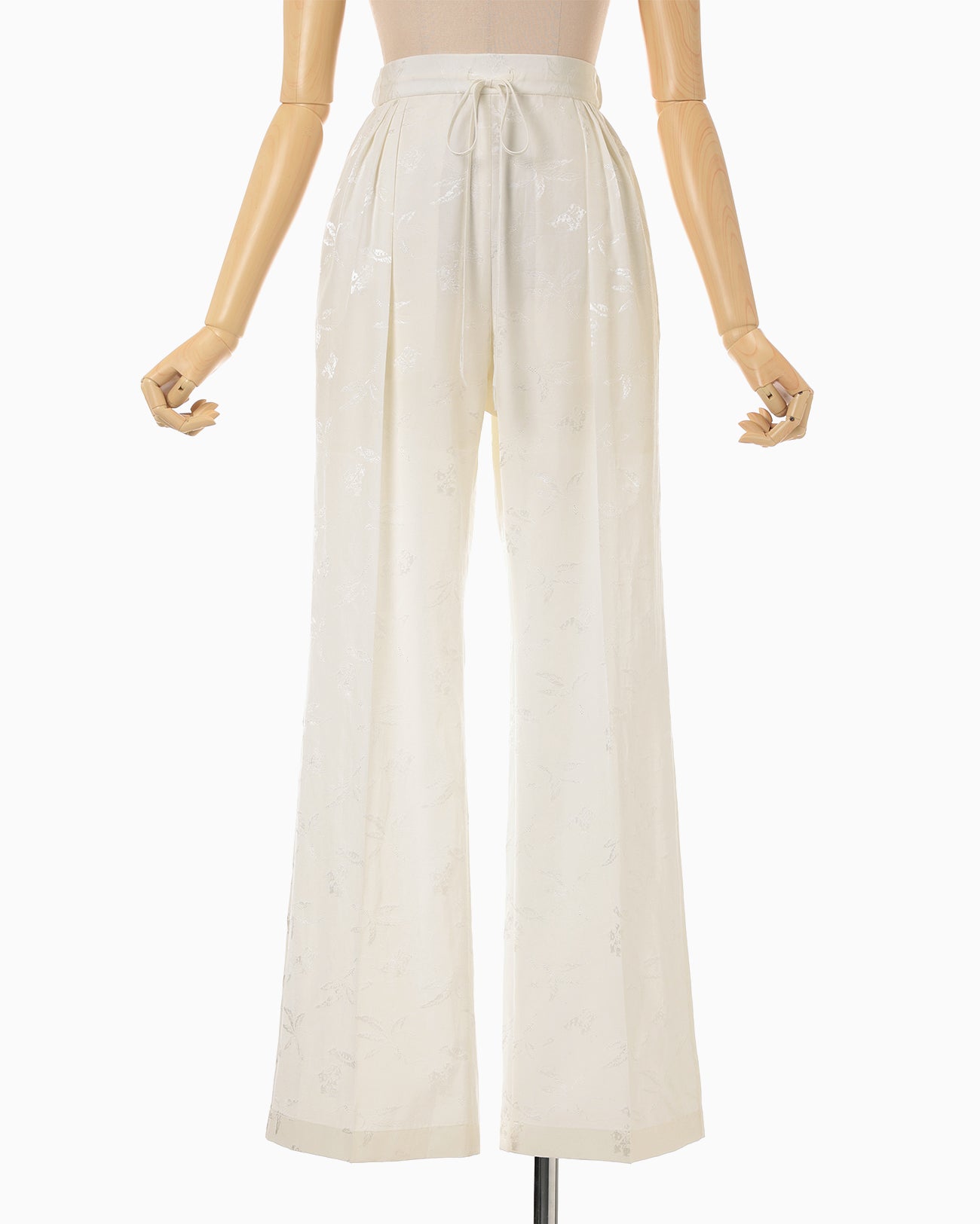 Karako Jacquard Trousers - ecru - Mame Kurogouchi