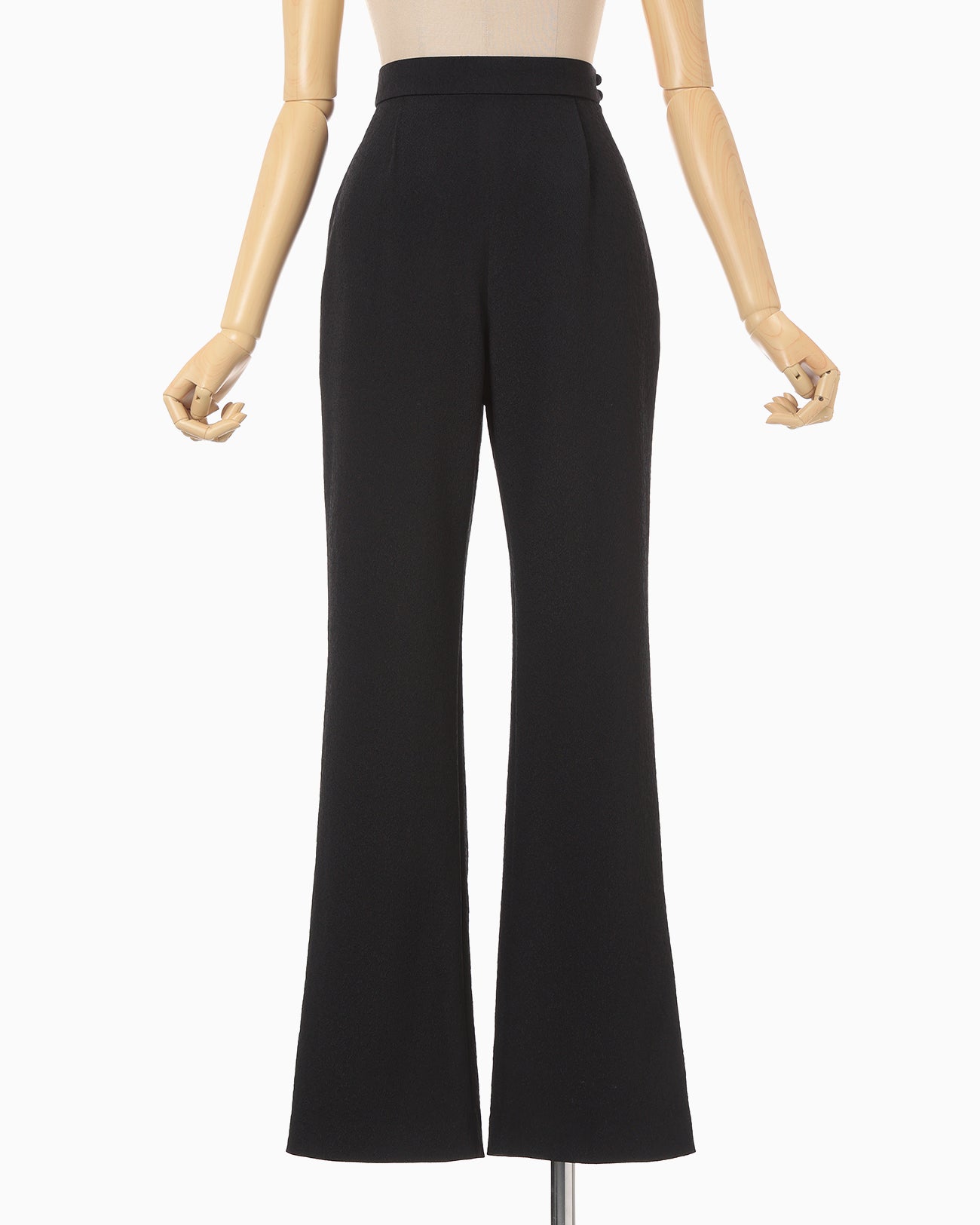 Floral Jacquard Flare Trousers - black - Mame Kurogouchi