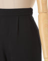 Floral Jacquard Flare Trousers - black