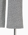 Floral Jacquard Flare Trousers - grey