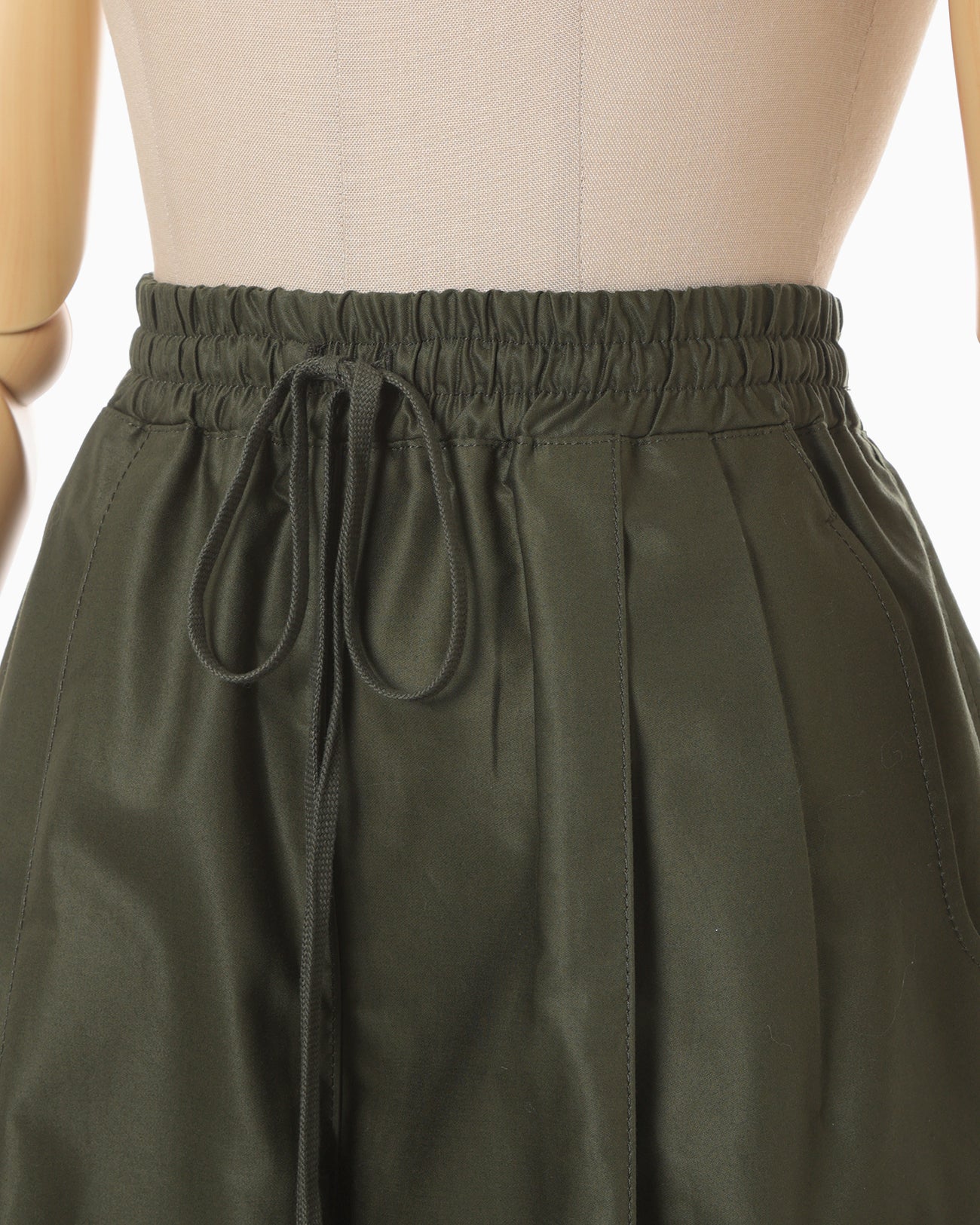 Cotton High Waisted Cargo Trousers - khaki - Mame Kurogouchi