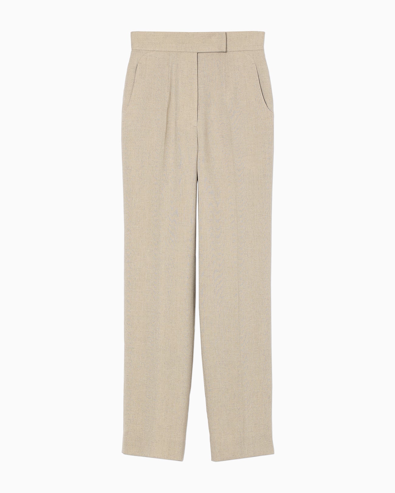 Triacetate Polyester Tapered Trousers - beige - Mame Kurogouchi