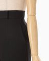 Triacetate Polyester Tapered Trousers - black