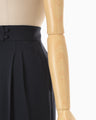 Triacetate Polyester High Waisted Wide Trousers - navy