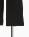 Triacetate Polyester High Waisted Center Creased Suit Trousers - black