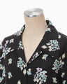 Floral Motif Printed Shirt - black