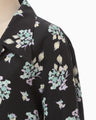 Floral Motif Printed Shirt - black