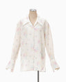 Floral Motif Printed Shirt - white