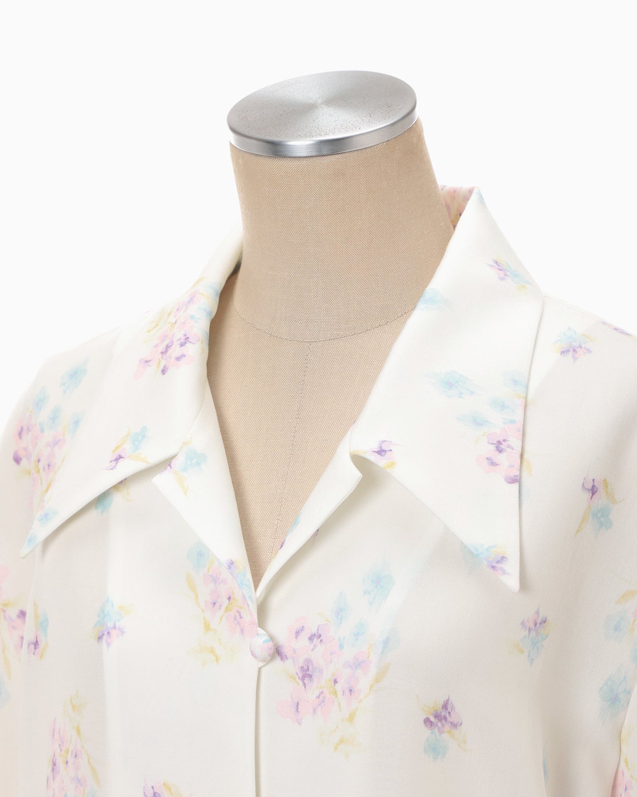 Floral Motif Printed Shirt - white - Mame Kurogouchi