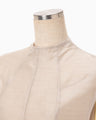 Wool Nylon Capsleeve Shimmering Top - beige