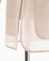 Wool Nylon Capsleeve Shimmering Top - beige