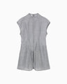Wool Nylon Capsleeve Shimmering Top - grey
