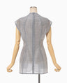 Wool Nylon Capsleeve Shimmering Top - grey