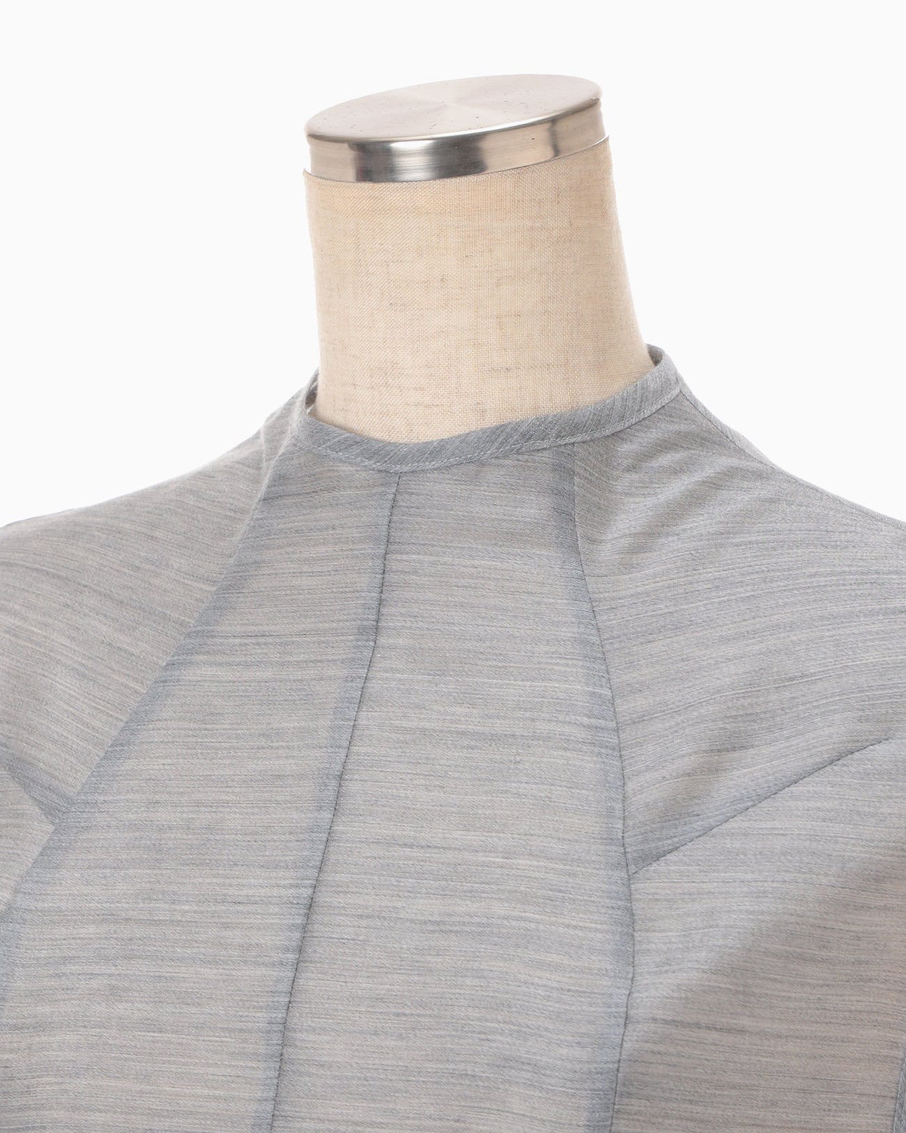 Wool Nylon Capsleeve Shimmering Top - grey - Mame Kurogouchi