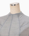 Wool Nylon Capsleeve Shimmering Top - grey