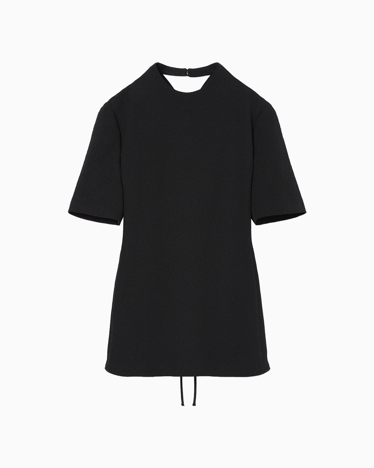 Floral Jacquard Open Back Top - black - Mame Kurogouchi