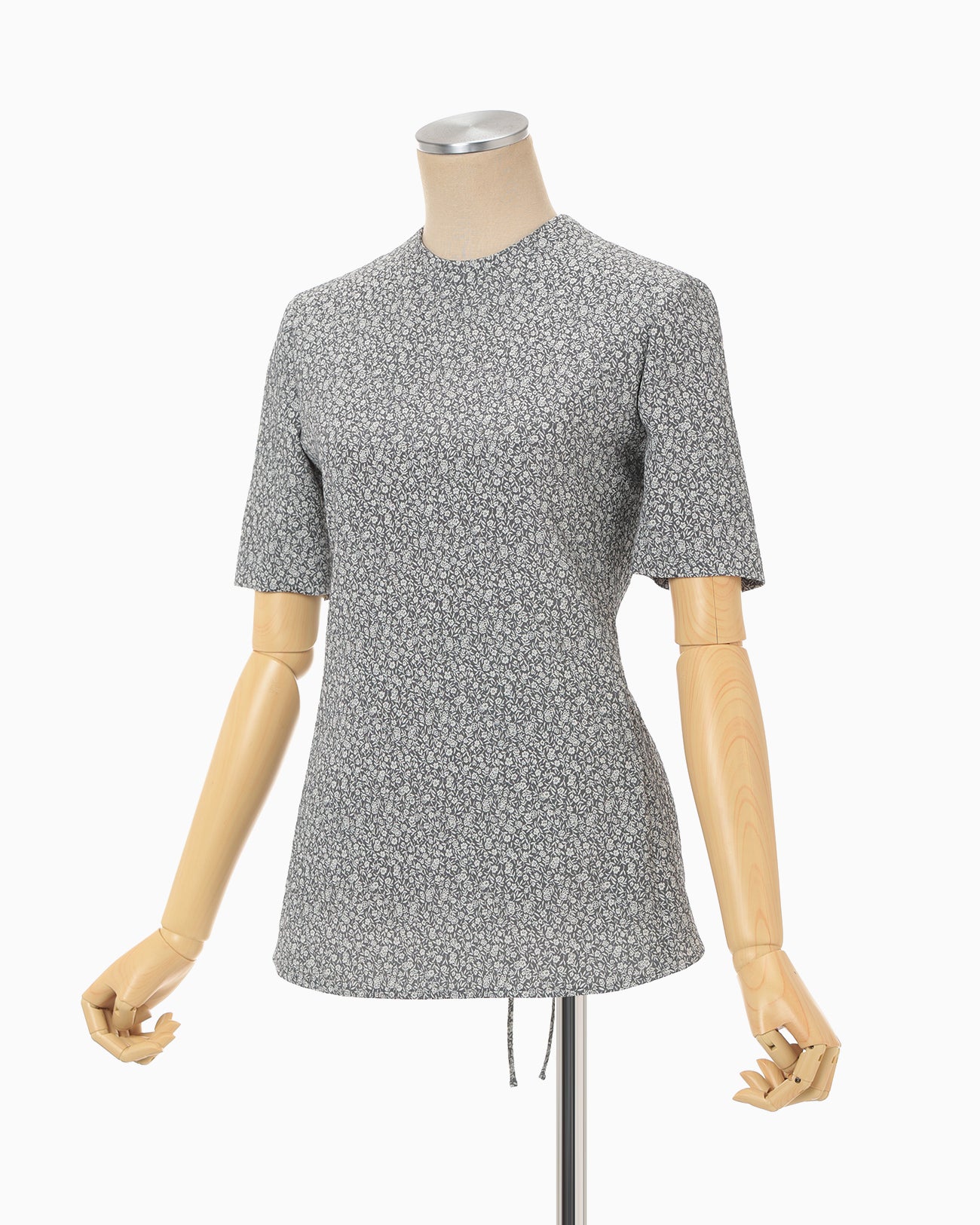 Floral Jacquard Open Back Top - grey - Mame Kurogouchi