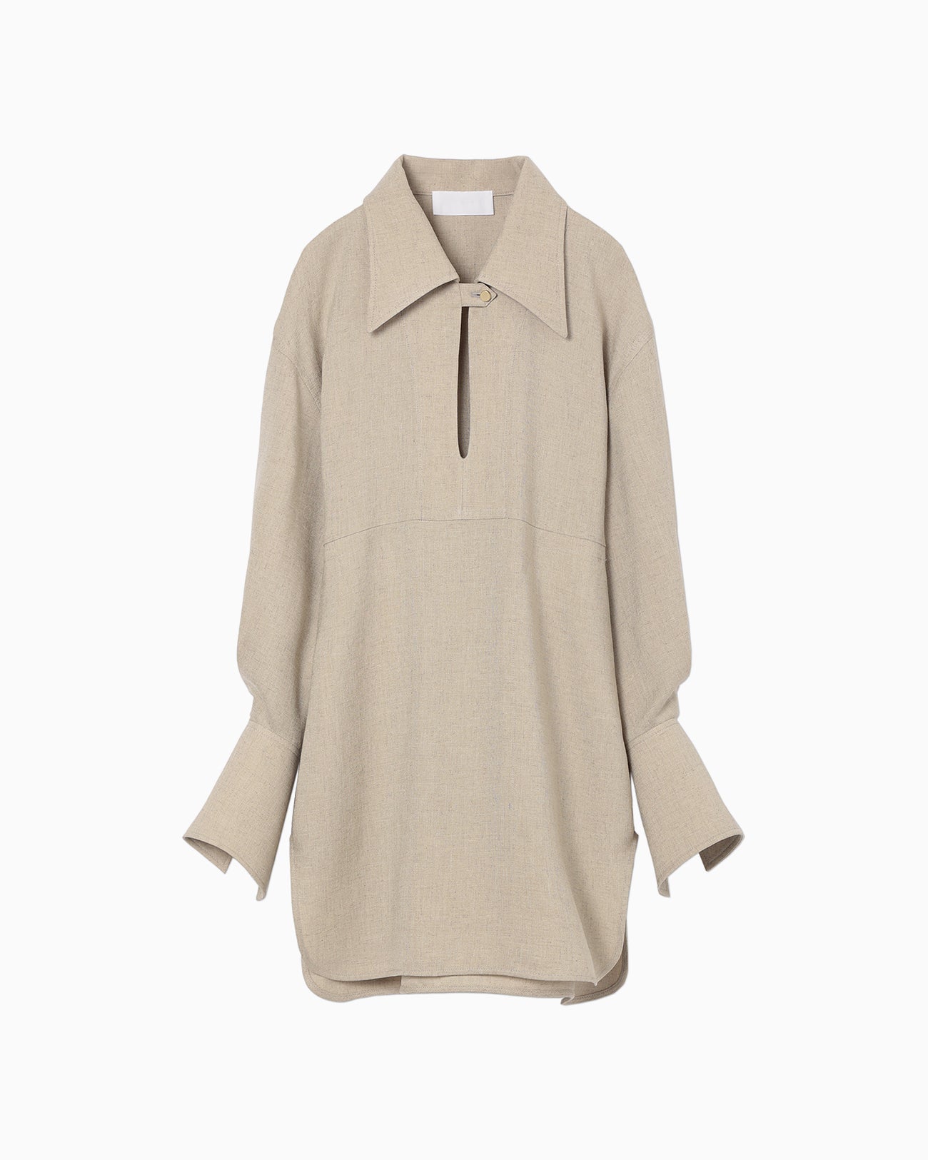 Triacetate Polyester Tunic - beige - Mame Kurogouchi