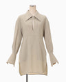 Triacetate Polyester Tunic - beige