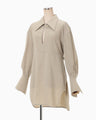 Triacetate Polyester Tunic - beige