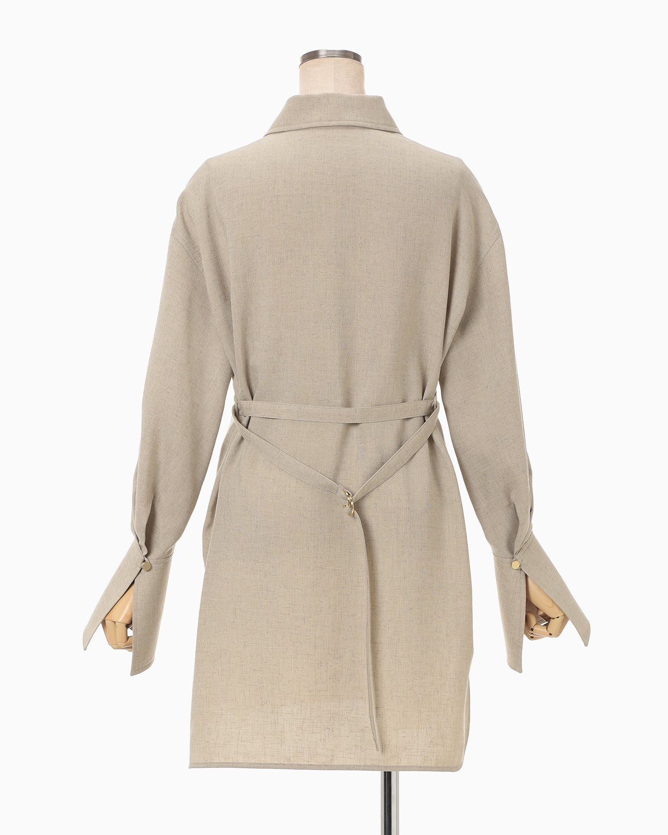 みゆきっち　ベージュ Triacetate Polyester Tunic - beige - Mame Kurogouchi