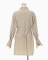 Triacetate Polyester Tunic - beige