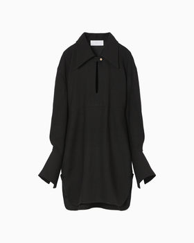 Triacetate Polyester Tunic - black