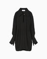 Triacetate Polyester Tunic - black