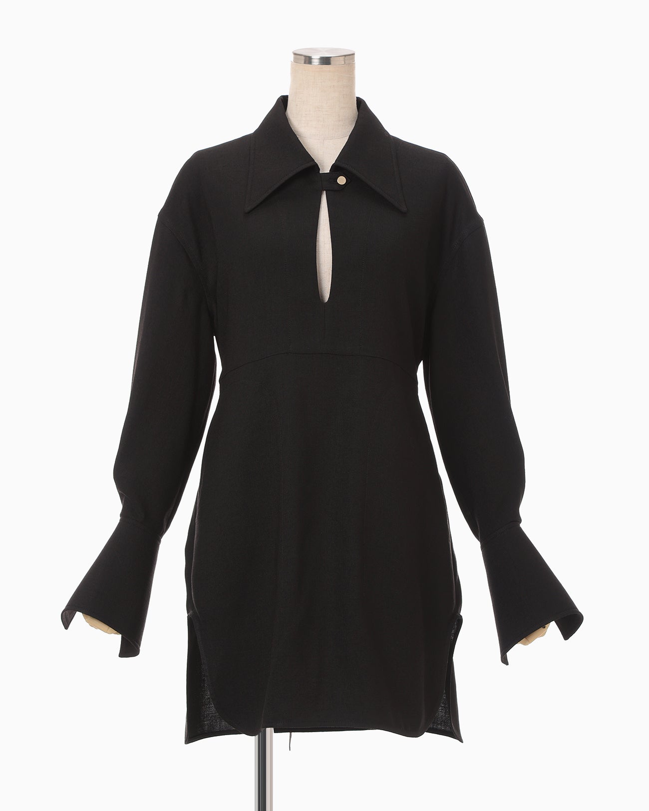 Triacetate Polyester Tunic - black - Mame Kurogouchi