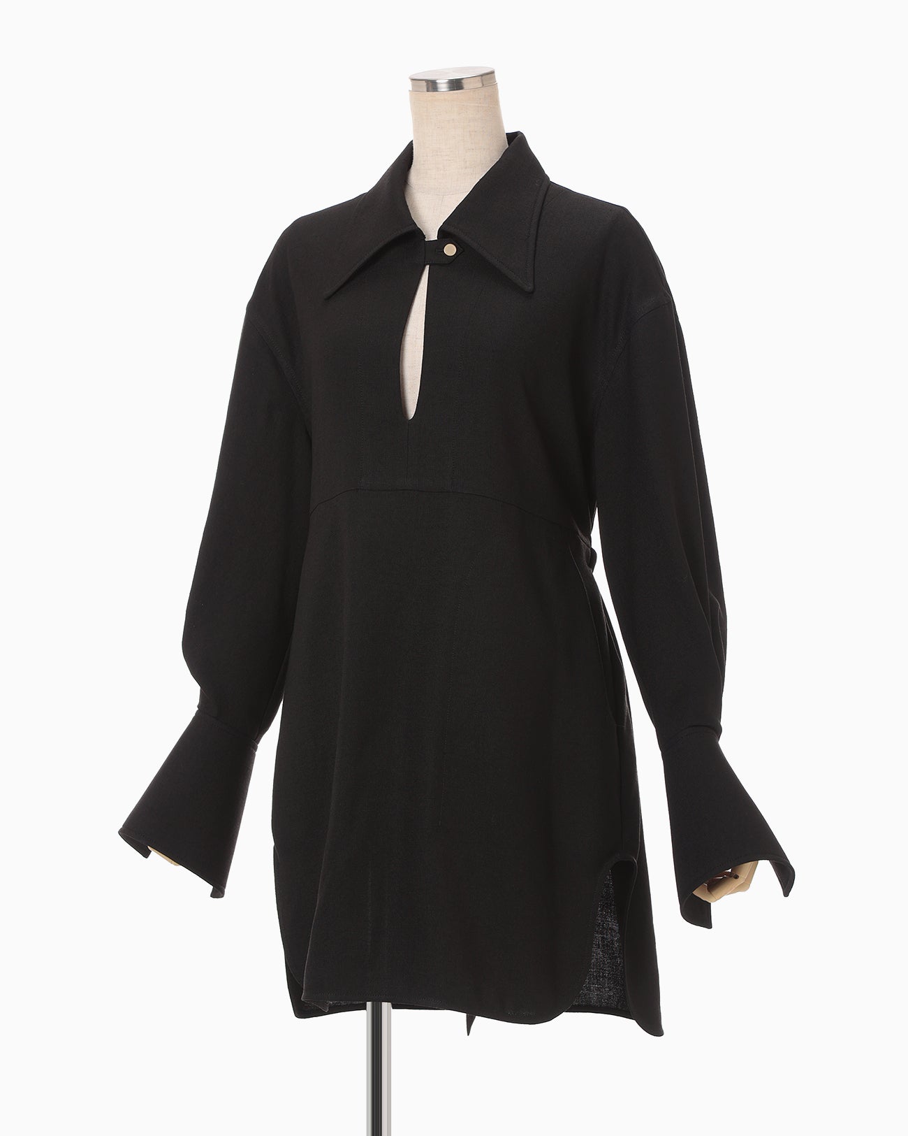 Triacetate Polyester Tunic - black - Mame Kurogouchi