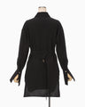 Triacetate Polyester Tunic - black