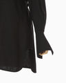 Triacetate Polyester Tunic - black