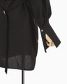 Triacetate Polyester Tunic - black