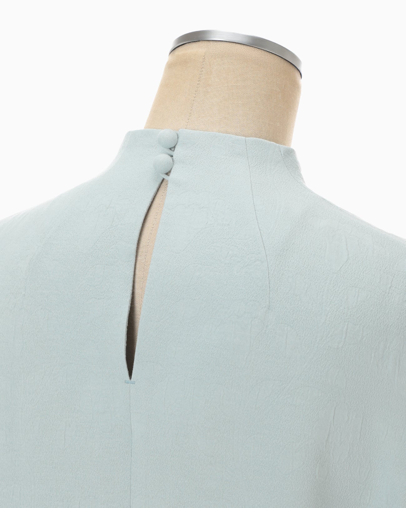 Puffed Floral Jacquard Sleeveless Top - blue - Mame Kurogouchi