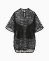Raschel Lace Embroidered Top - black