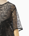 Raschel Lace Embroidered Top - black