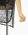 Raschel Lace Embroidered Top - black