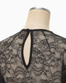 Raschel Lace Embroidered Top - black