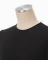 Triacetate Polyester Embroidered Short Sleeve Top - black