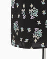 Floral Motif Printed Skirt - black