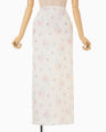 Floral Motif Printed Skirt - white