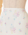 Floral Motif Printed Skirt - white
