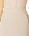 Curved Dart I-line Skirt - beige