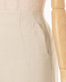Curved Dart I-line Skirt - beige
