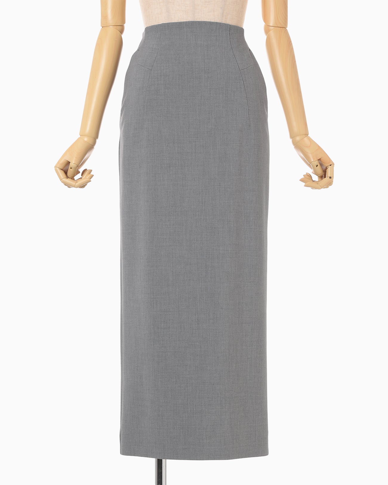 Curved Dart I-line Skirt - grey - Mame Kurogouchi